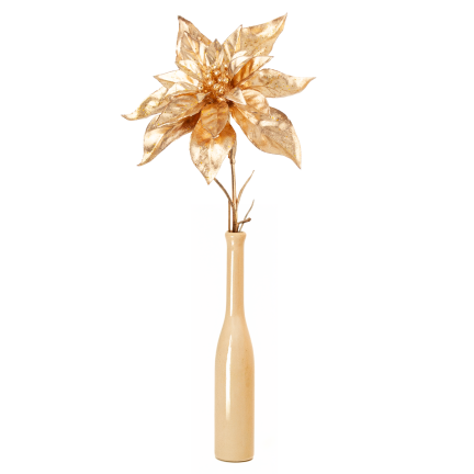 CV40183 Goldener Stern von Bethlehem – elegante, lange Weihnachtsdekoration mit Glitzer