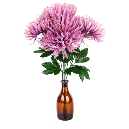 CV41649-mix-2 Chrysanthemen im Strauß – wie echt aussehende künstliche Chrysanthemen, 45 cm, Premium-Qualität