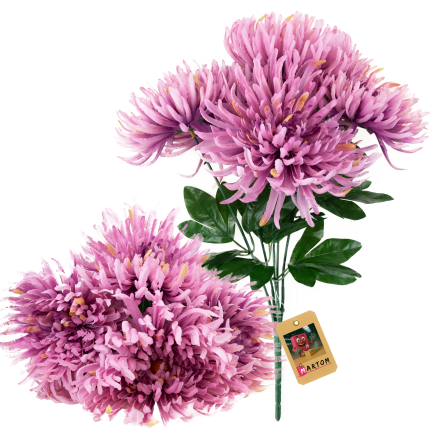 CV41649-mix-2 Chrysanthemen im Strauß – wie echt aussehende künstliche Chrysanthemen, 45 cm, Premium-Qualität