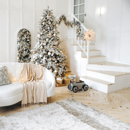 CV42657-2 Goldener Stern von Bethlehem mit Clip – Weihnachtsdekoration aus Velours, mehrlagig