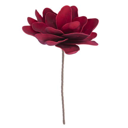 CV43057-6 – riesige dekorative burgunderrote Schaumstoffblume auf einem Stiel