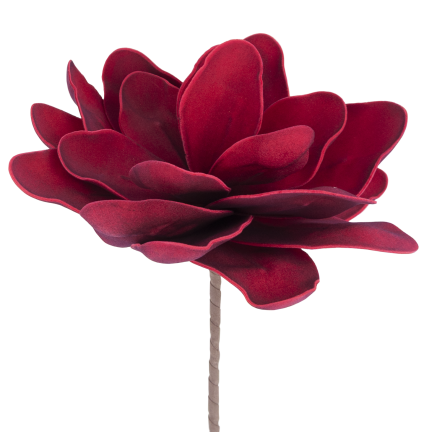 CV43057-6 – riesige dekorative burgunderrote Schaumstoffblume auf einem Stiel