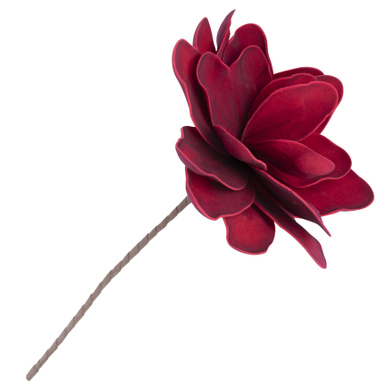 CV43057-6 – riesige dekorative burgunderrote Schaumstoffblume auf einem Stiel