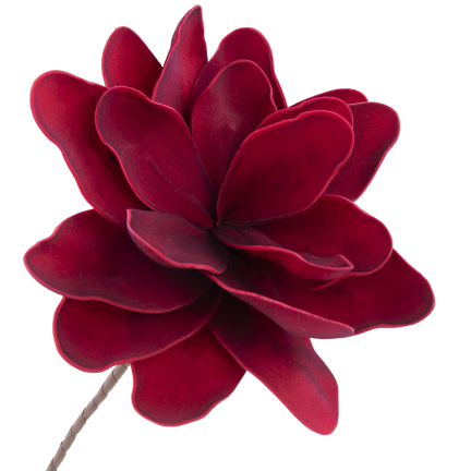 CV43057-6 – riesige dekorative burgunderrote Schaumstoffblume auf einem Stiel