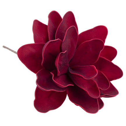 CV43057-6 – riesige dekorative burgunderrote Schaumstoffblume auf einem Stiel