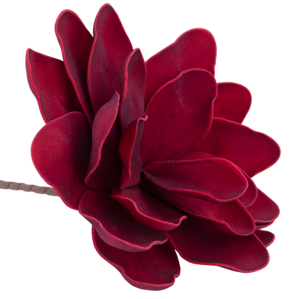 CV43057-6 – riesige dekorative burgunderrote Schaumstoffblume auf einem Stiel