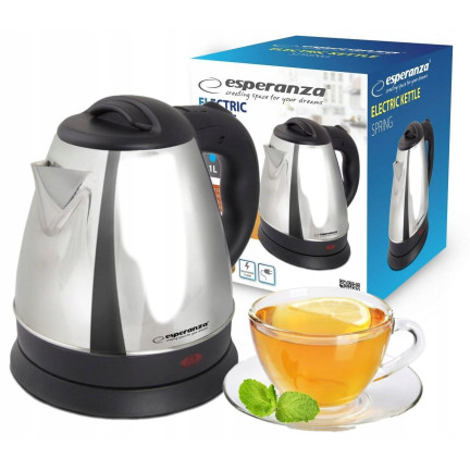EKK116S ESPERANZA CORDLESS SPRING 1.0L WASSERKOCHER SILBER