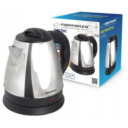 EKK116S ESPERANZA CORDLESS SPRING 1.0L WASSERKOCHER SILBER