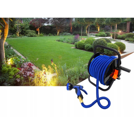 Q42W1 GARTENSCHLAUCHSTÄNDER Einziehbar bis zu 20m SCHLAUCHTRÄGER Trommel Leichtgewicht Praktisch