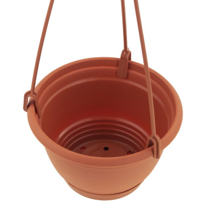 DAGW5-R624 HÄNGEPRODUKTION TEICH, 27 cm runder Balkontopf mit Haken 4,5L