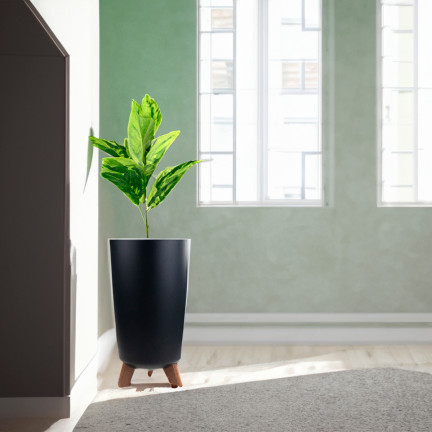 DGTL200-S433 GUARDIAN FLOWER POTS HIGH ON FLOWER LEVELS Anthrazit PALM TREE