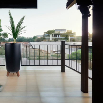 DGTL200-S433 GUARDIAN FLOWER POTS HIGH ON FLOWER LEVELS Anthrazit PALM TREE