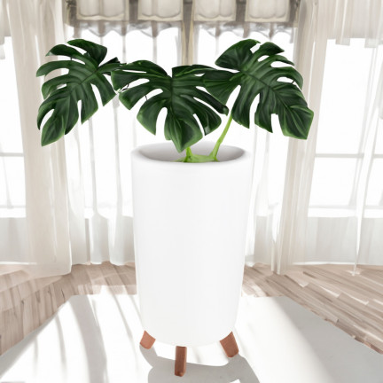 DGTL240-S449 BLUMENTOPF GRACIA TUBUS SLIM WEISS
