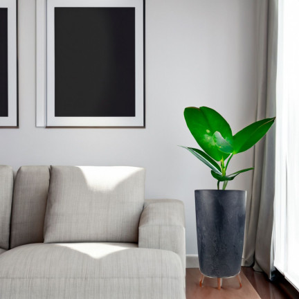 DGTL200E-S433 BLUMENTOPF GRACIA SCHLANK BETON EFFEKT BLUMENGEHÄUSE FÜSSE BETON EFFEKT