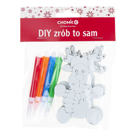DIY7083 Set mit Weihnachtsschmuck zum Aufhängen und 4 DIY-Stiften