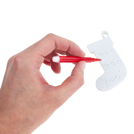 DIY7083 Set mit Weihnachtsschmuck zum Aufhängen und 4 DIY-Stiften