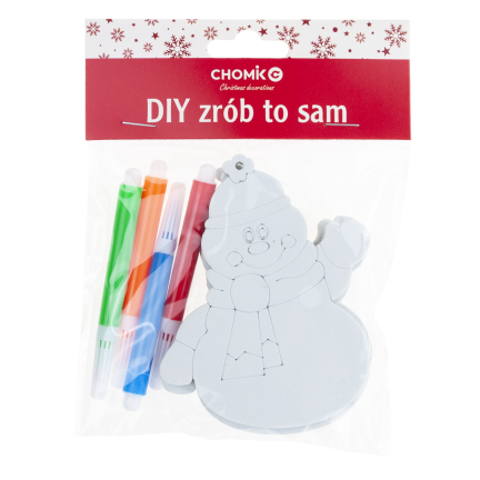 DIY7083 Set mit Weihnachtsschmuck zum Aufhängen und 4 DIY-Stiften