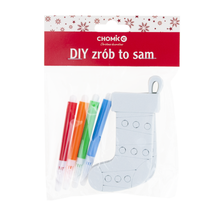 DIY7083 Set mit Weihnachtsschmuck zum Aufhängen und 4 DIY-Stiften