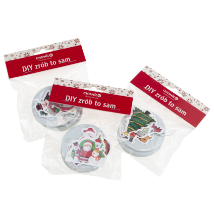 DIY7090 Set mit Weihnachtsdekoration zum Aufhängen mit DIY-Aufklebern