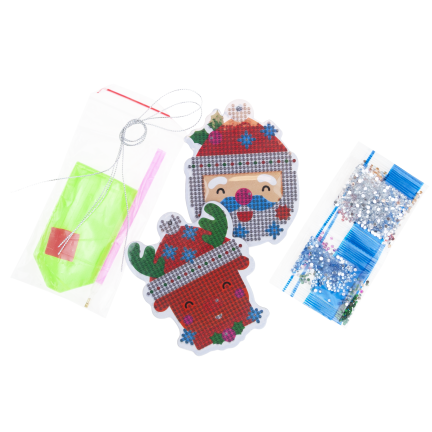 DIY7144 WEIHNACHTSDEKORATION DIAMANTSTICKEREI KIT MIX DESIGNS