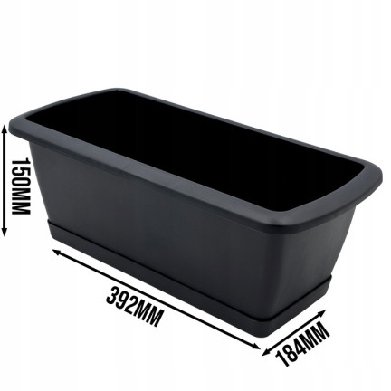 ISE400P-S433 ANTHRACITE BALKON-BODENPLATTE 17l