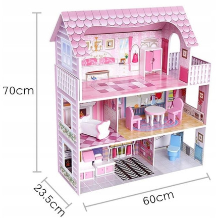 HM013295 PUPPENHAUS MIT MÖBELN