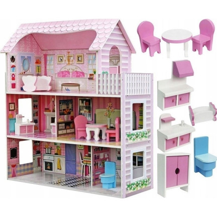 HM013295 PUPPENHAUS MIT MÖBELN