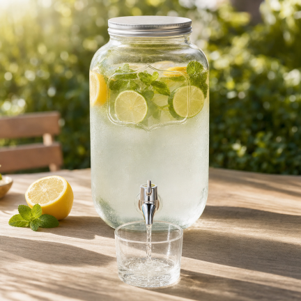 DUC1029 GLAS MIT HAHN 4L FÜR LIMONADENWASSER