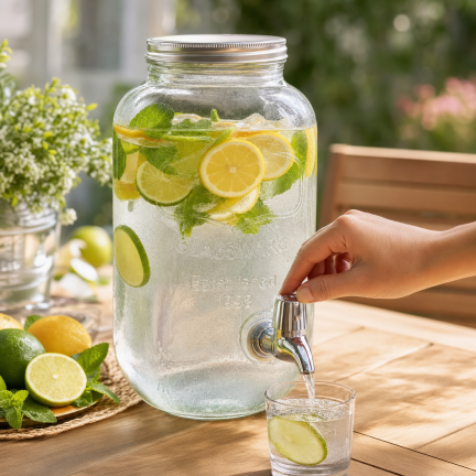 DUC1029 GLAS MIT HAHN 4L FÜR LIMONADENWASSER