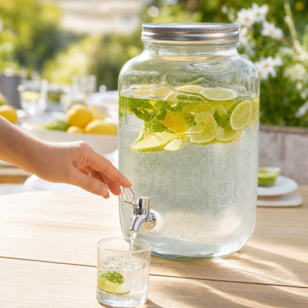 DUC1029 GLAS MIT HAHN 4L FÜR LIMONADENWASSER