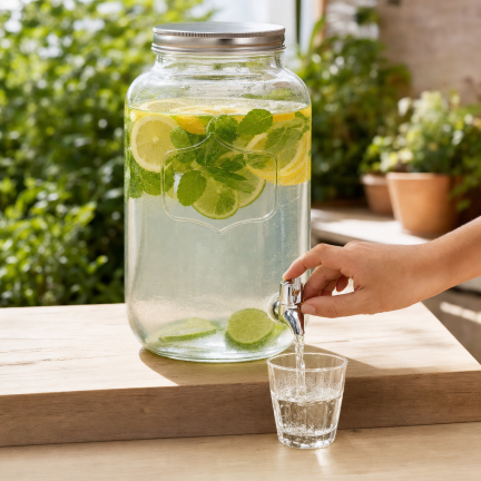 DUC1029 GLAS MIT HAHN 4L FÜR LIMONADENWASSER