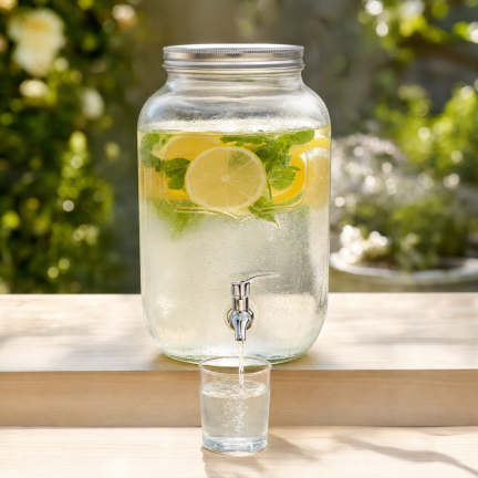 DUC1029 GLAS MIT HAHN 4L FÜR LIMONADENWASSER