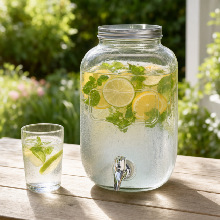 DUC1029 GLAS MIT HAHN 4L FÜR LIMONADENWASSER