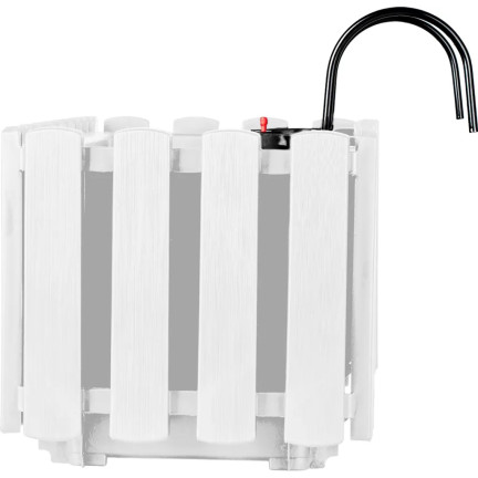 Balkonkübel, Gartentopf, weiß, Boardee Fencycase, 10 l