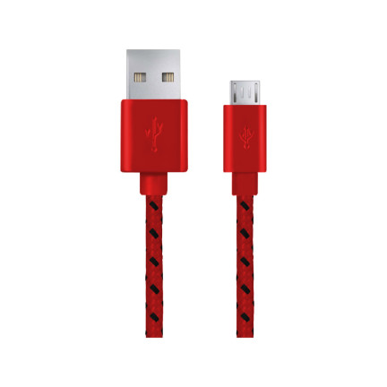 EB175RB ESPERANZA MICRO USB 2.0 A-B M/M 1.0M GEFLOCHTENES KABEL ROT