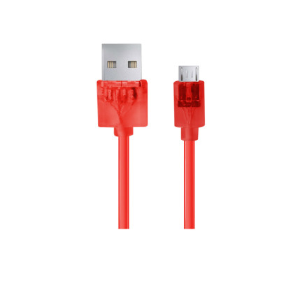 EB185R ESPERANZA MICRO USB 2.0 A-B M/M KABEL 1.5M ROT TRANSPARENT