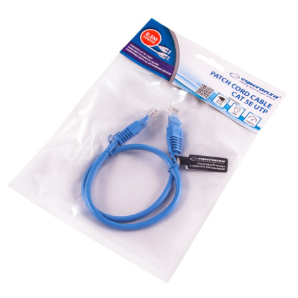 EB272B KABEL UTP CAT 5E PATCHCORD 0,5 M BLAU