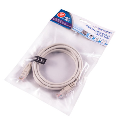 EB274E UTP CAT 5E PATCHKABEL 2M GRAU