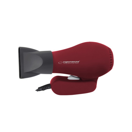 ES16C FALTBARER KOMPAKTER REISEHAARTROCKNER 750W ROT