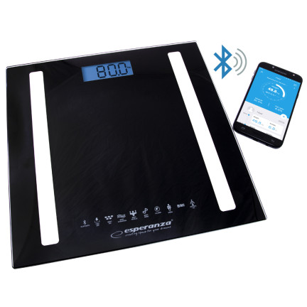 EBS016K ESPERANZA 8IN1 BADEZIMMERWAAGE MIT
BLUETOOTH-FUNKTION B.FIT SCHWARZ