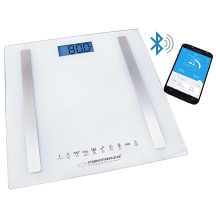 EBS016W ESPERANZA 8IN1 BADEZIMMERWAAGE MIT
BLUETOOTH-FUNKTION B.FIT WEISS