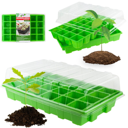 TG67367 MINI GEWÄCHSHAUS GERMINATOR SETZLING PROPAGATOR 24 FÄCHER