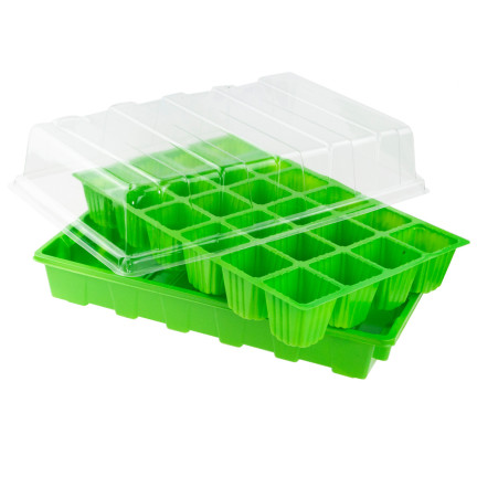 TG67367 MINI GEWÄCHSHAUS GERMINATOR SETZLING PROPAGATOR 24 FÄCHER