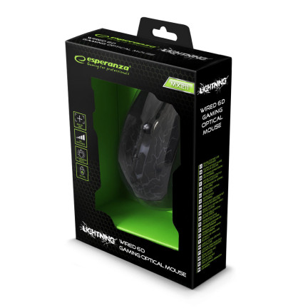 EGM211R ESPERANZA MAUS KABELGEBUNDEN. FÜR GAMER 6D OPT. USB MX211 LIGHTNING