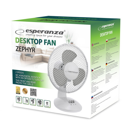 EHF004WE ZEPHYR TISCHVENTILATOR WEISS GRAU