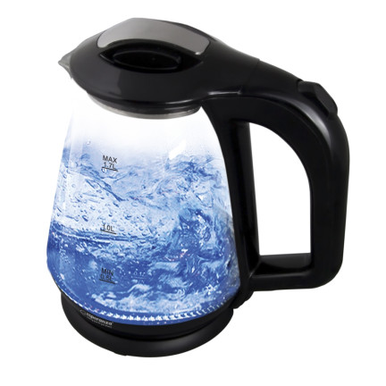 ESPERANZA Glas Wasserkocher inkl. LED-Innenbeleuchtung, automatische Abschaltung MISSOURI 1.7 L schwarz