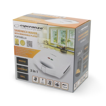 3in1 Toaster Waffeleisen Grill Sandwich Toaster 700W
