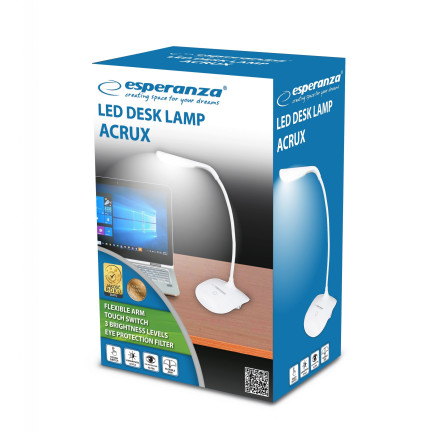 ELD103W Schreibtischlampe Touch Switch Schutzfilter ACRUX WHITE
