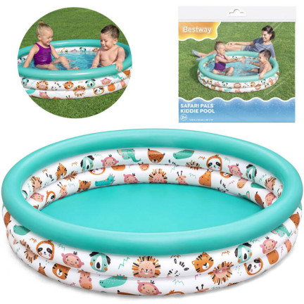 51226 RUNDER AUFBLASBARER POOL GARTEN FISCH 122X25 CM BESTWAY