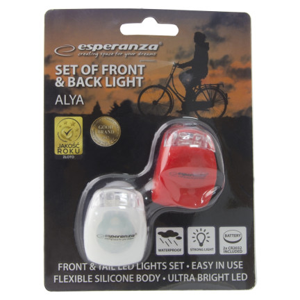 EOT011 LED FAHRRADLICHT VORNE UND HINTEN SILIKON ALYA